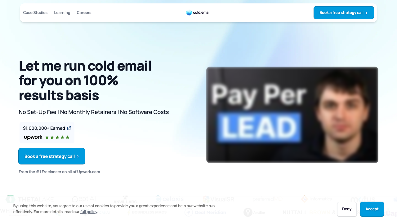 cold.email homepage