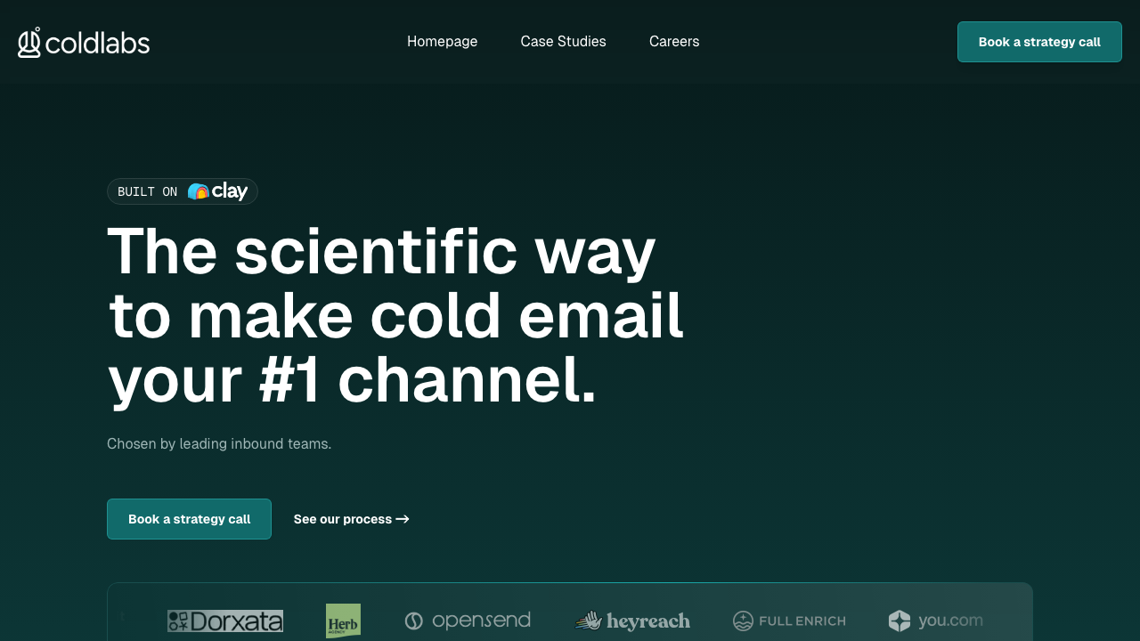 Cold Labs homepage