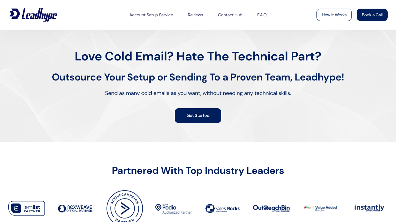 LeadHype homepage