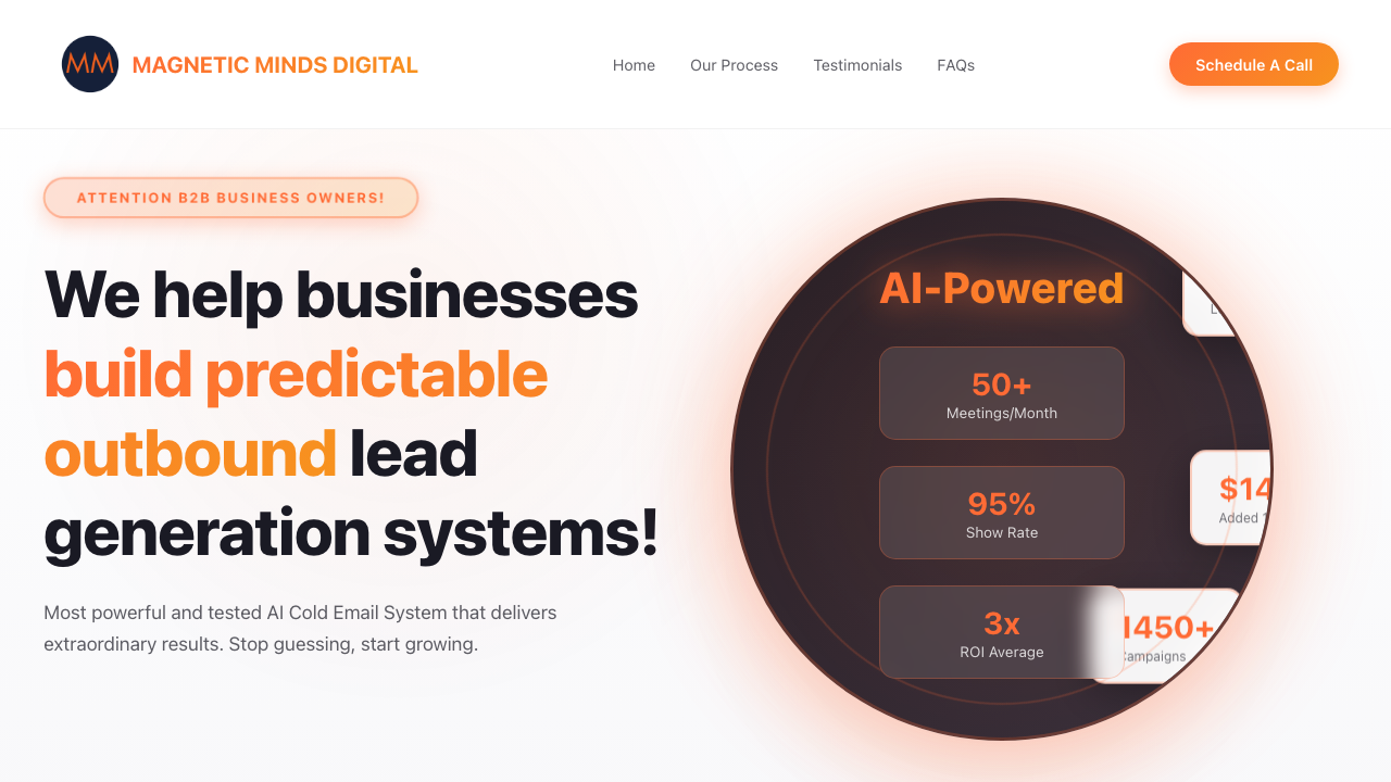 Magnetic Minds Digital homepage
