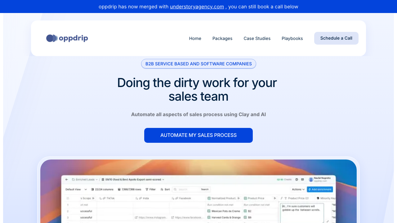 OppDrip homepage