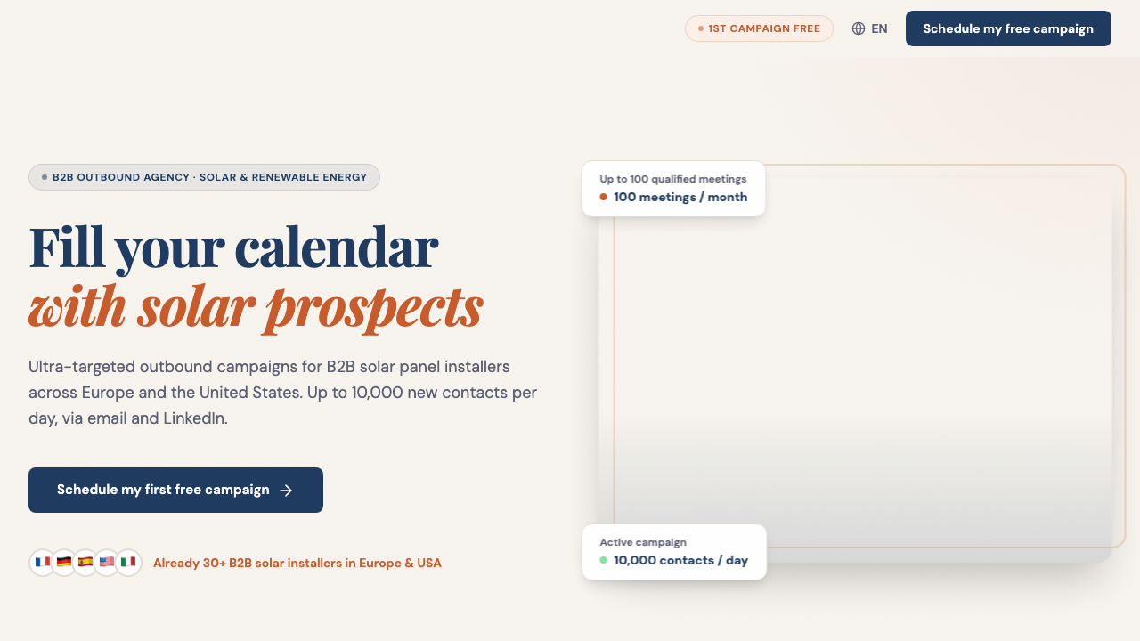 Primavera Solar homepage