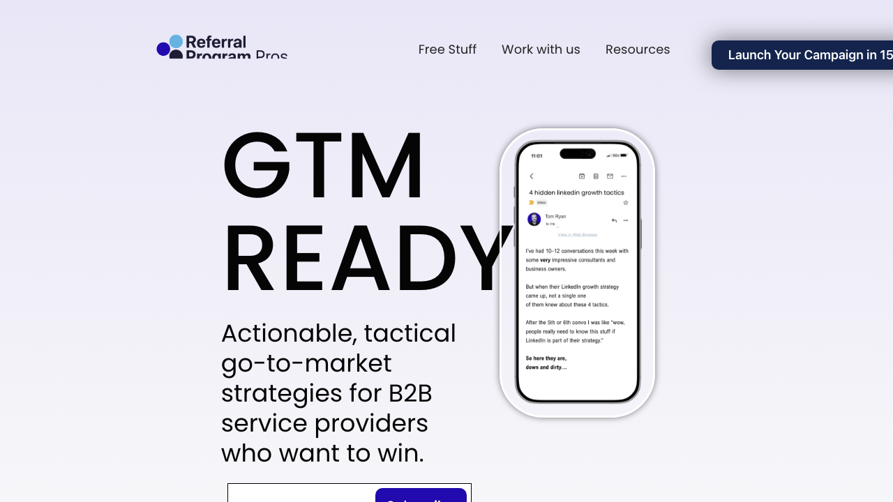 Referral Program Pros homepage
