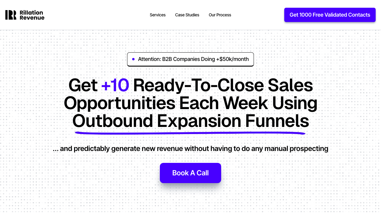 Rillation Revenue homepage