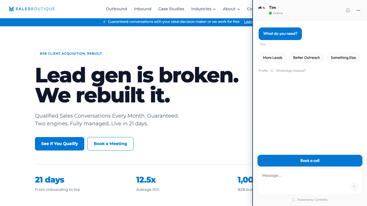 Sales Boutique homepage