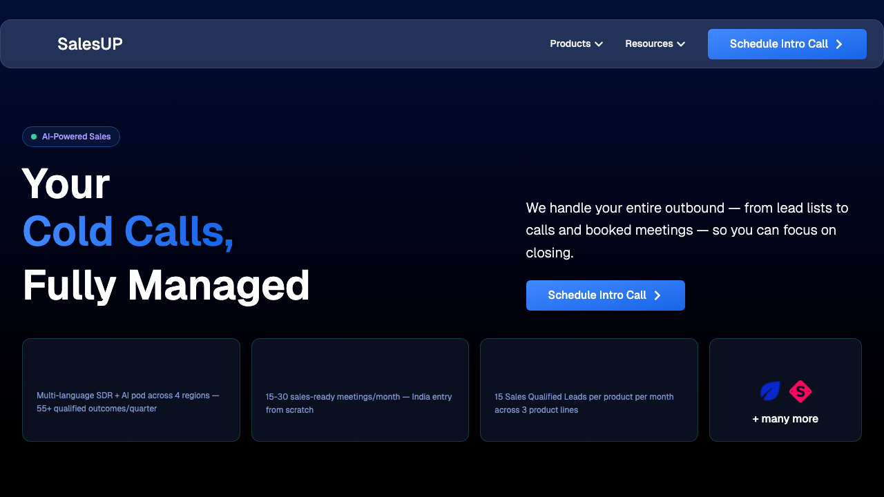 SalesUp Club homepage
