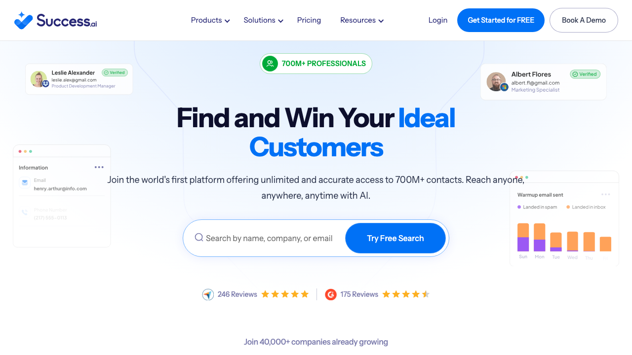 Success.ai homepage