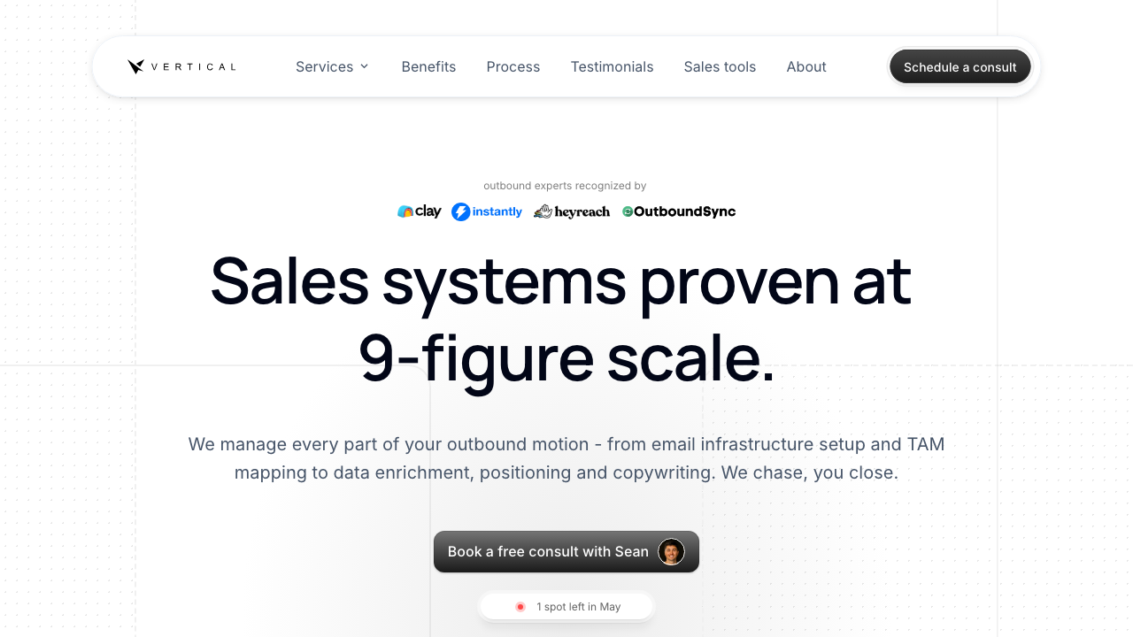 Vertical GTM homepage